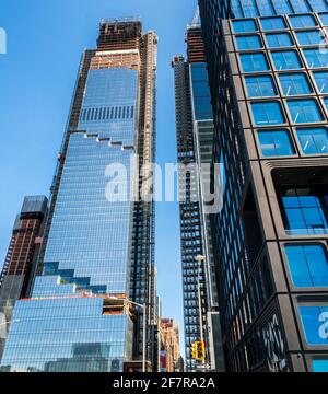 Development in and around Hudson Yards in New York on Thursday, April 8, 2021. (© Richard B. Levine) Stock Photo