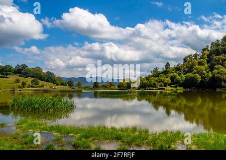 Scenic view of Tsover Lake near the village of Dsegh in Lori province of Armenia Stock Photo