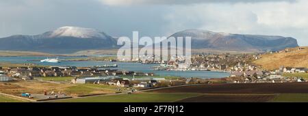 Northlink ferry arriving at Stromness, Orkney Isles Stock Photo