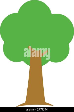 Tree logo icon vector isolated on white background, flat style tree illustration Stock Vector