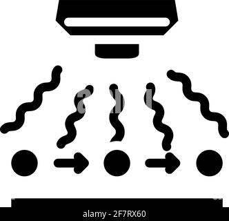 radio wave sensor glyph icon vector illustration Stock Vector