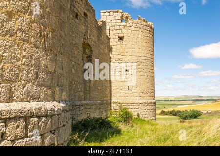 Castle of Hornillos de Cerrato in Palencia in Spain Stock Photo