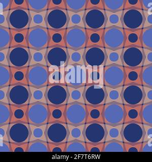 simple vector geometric colored circle and lines seamless pattern Stock Vector