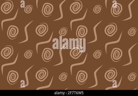Simple minimalism pattern with spiral and curved lines shapes vector illustration Stock Vector