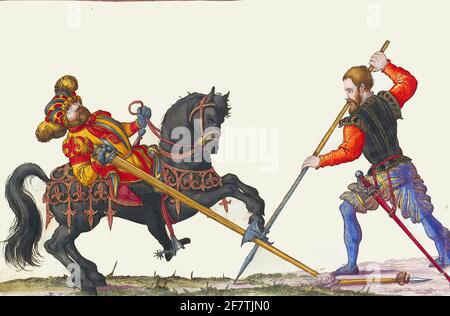 Illustration of two soldiers fighting against each other with swords ...