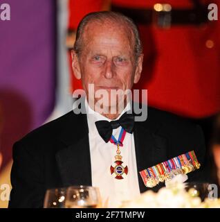 Prince Philip, Duke of Edinburgh, attends the State Dinner at Royal York Hotel during the Royal Visit on July 5, 2010 in Toronto, Canada. Dominic Chan/EXimages Stock Photo