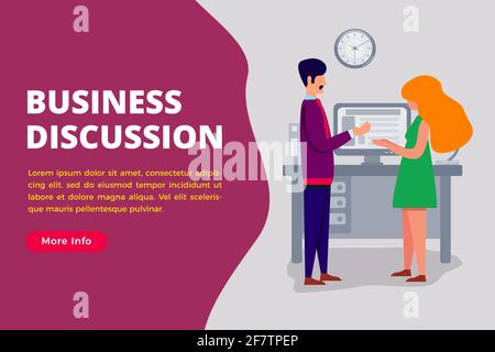 people business discussion concept vector illustration Stock Vector