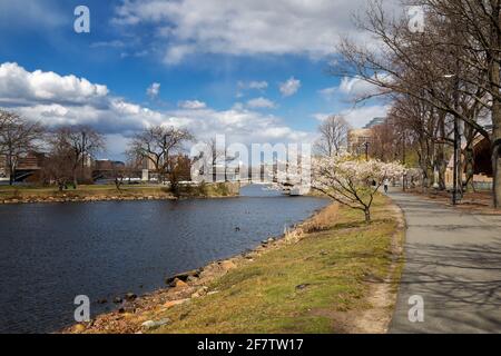 Places of Boston in Spring Stock Photo