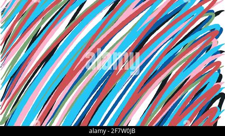 Abstract brushstroke color striped and lines pattern for background Stock Photo