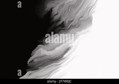 Black and White, Abstract liquify effect background, Marble pattern texture Stock Photo