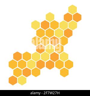 honeycomb icon on white background. flat style design. Stock Vector