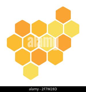 honeycomb icon on white background. flat style design. Stock Vector