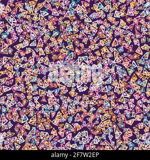 colorful triangular shapes toss seamless vector pattern Stock Vector