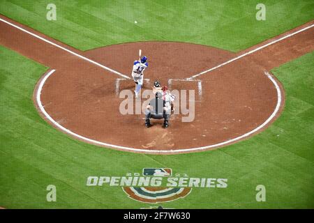 National League outfielder Ronald Acuna Jr., of the Atlanta Braves, works  out during batting practice prior to the MLB All-Star baseball game,  Tuesday, July 19, 2022, in Los Angeles. (AP Photo/Abbie Parr