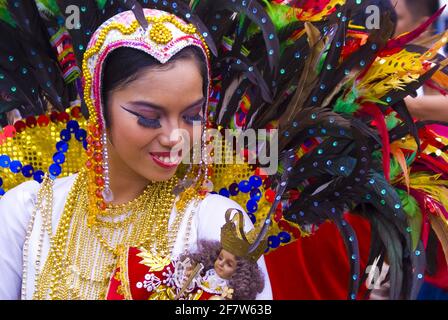 CEBU CITY, PHILIPPINES - Jan 19, 2009: Sinulog, colorful religious festival celebrated every year in Cebu, Philippines Stock Photo