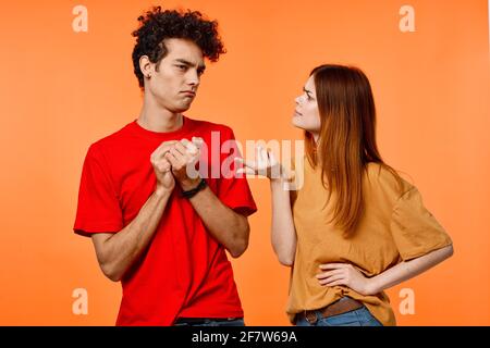 plain black polo shirt mockup design. with an orange collar. front and rear  view. isolated on transparent background. generative ai 24125084 PNG