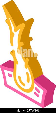 Hair split ends icon isolated vector illustration. Hair treatment ...