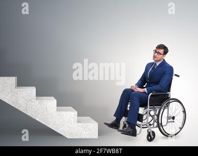 The accessibility concepth with wheelchair for disabled Stock Photo