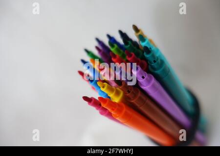 objects on white surface Stock Photo