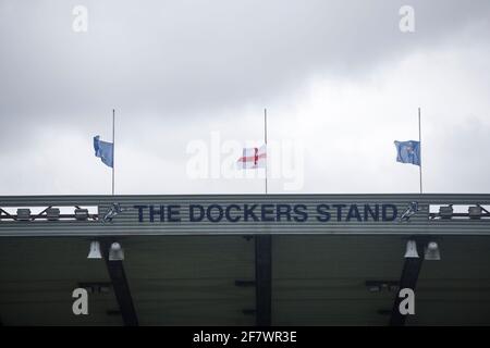 London, UK. 09th Apr, 2021. LONDON, UK. APRIL 10TH: The Den pictured during the Sky Bet Championship match between Millwall and Swansea City at The Den, London on Saturday 10th April 2021. (Credit: Federico Maranesi | MI News) Credit: MI News & Sport /Alamy Live News