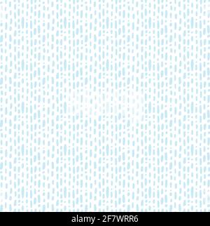 Seamless endless pattern of hand drawn dots and lines in blue color for fabric sites Stock Vector