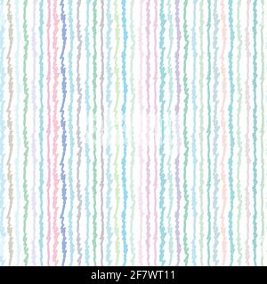 Seamless endless pattern of hand drawn lines of different colors for fabric sites Stock Vector