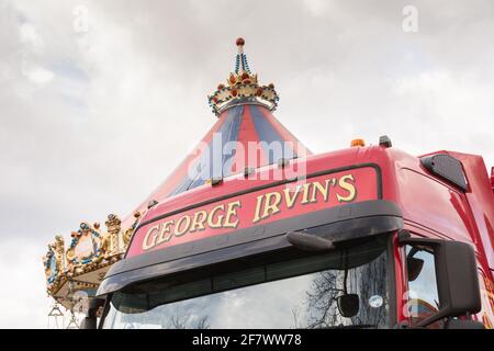 George Irvin's Fun Fair set to open after lockdown next week on Clapham Common, London, UK Stock Photo