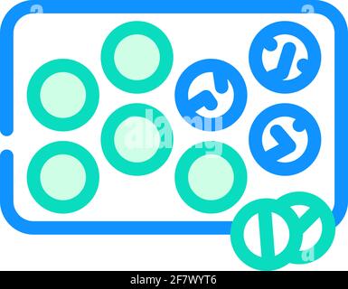 glister with pills color icon vector illustration Stock Vector