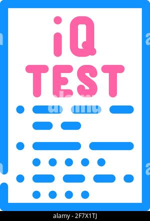 iq test icon color illustration Stock Vector Image & Art - Alamy