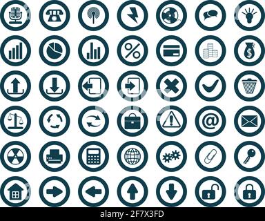 Collection of different icons for using in web design. Set #1 Stock ...