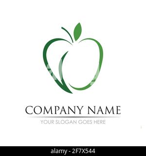 Apple vector illustration design icon logo template Stock Vector