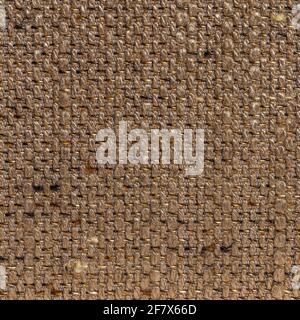 Rustic canvas fabric texture in brown woven color. Stock Photo