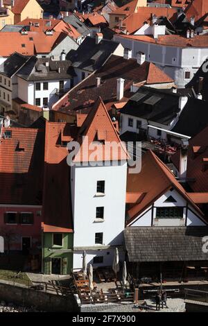 View of Cesky Krumlov town in Czech republic Stock Photo
