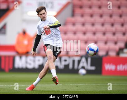 Vitality Stadium, Bournemouth, Dorset, UK. 10th Apr, 2021. English Football League Championship Football, Bournemouth Athletic versus Coventry City; David Brooks of Bournemouth warms up Credit: Action Plus Sports/Alamy Live News Stock Photo