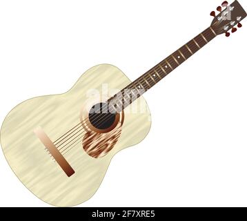 Pattern of color acoustic guitar for design use Stock Vector