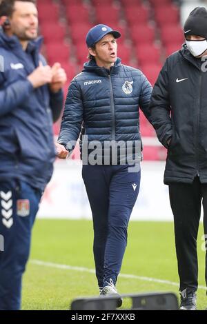 NORTHAMPTON, UK. APRIL 10TH : Bristol Rovers manager Joey Barton during the first half of the Sky Bet League 1 match between Northampton Town and Bristol Rovers at the PTS Academy Stadium, Northampton on . (Credit: John Cripps | MI News) Credit: MI News & Sport /Alamy Live News Stock Photo