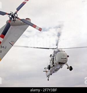 A Sikorsky HSS-1N (SH-34J, UH-34J) submarine control helicopter (1960-1972). Stock Photo