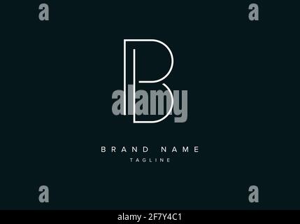 PB, BP Monogram alphabet letter logo icon Stock Vector