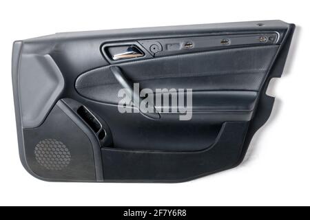 Car door trim with black leather upholstery on a white isolated background  for repair and replacement in a car service. Spare parts catalog Stock  Photo - Alamy