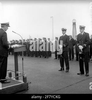 The commander of the submarine hunter Hr.Ms. Zeeland (D 809) Captain ...