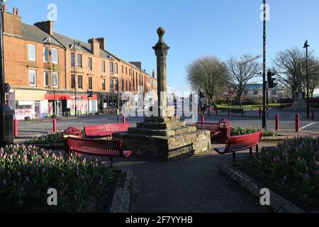 Scotland, Ayrshire, Prestwick, 09 April 2021 . Prestwick Cross Stock Photo