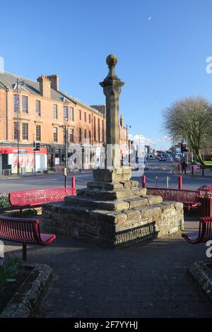 Scotland, Ayrshire, Prestwick, 09 April 2021 . Prestwick Cross Stock Photo