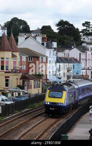 West bound H.S.T. at Dawlish. Stock Photo