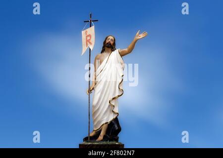Risen Jesus Christ image of the catholic church - Catholic symbol Stock Photo
