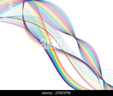 Colourful Abstract Wave Llines Background. Vector illustration. Stock Vector