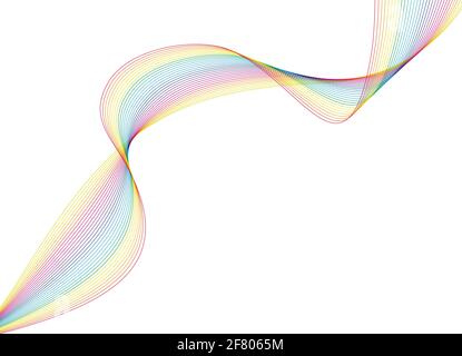 Colourful Abstract Wave Llines Background. Vector illustration. Stock Vector