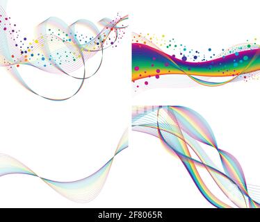 Colourful Abstract Wave Llines Background. Vector illustration. Stock Vector