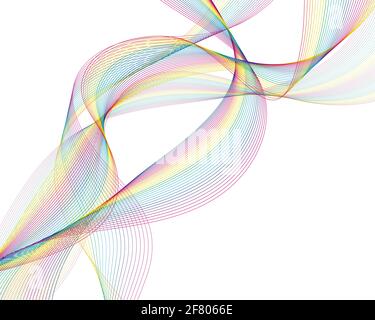 Colourful Abstract Wave Llines Background. Vector illustration. Stock Vector