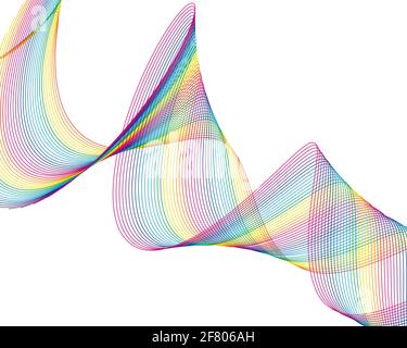 Colourful Abstract Wave Llines Background. Vector illustration. Stock Vector