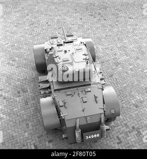 A staghound armored wagon. This reconnaissance vehicle, equipped with a 37 mm cannon into a rotating dome, was one of the first armored cars that entered the army after 1945. Stock Photo